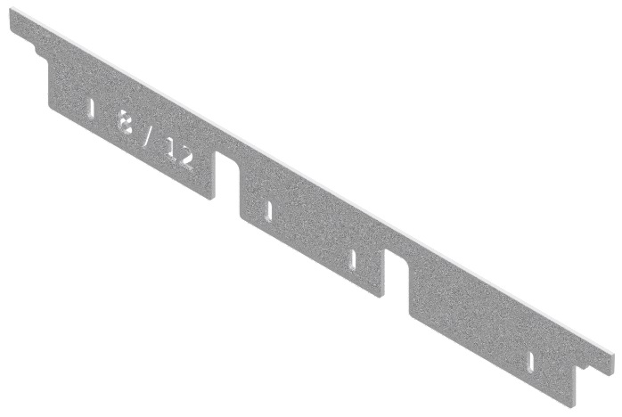 Produktbild UBK 400 008  -  Unterflur-Bodenkanal UBK 400 Endstück-Kante für 8 und 12mm Vertiefung